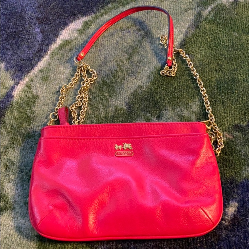 Coach small hot pink bag